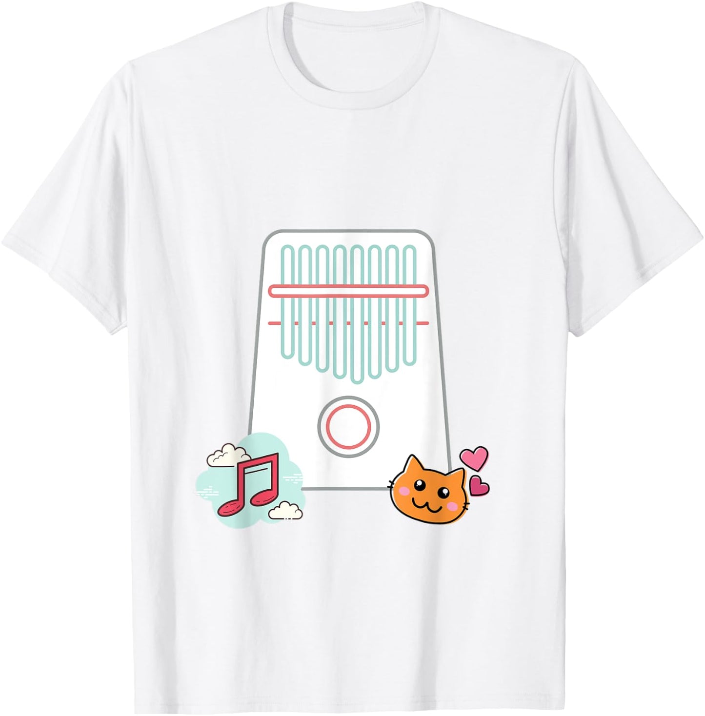 Cute Kawaii Kalimba Music T-Shirt - T-Shirt | White