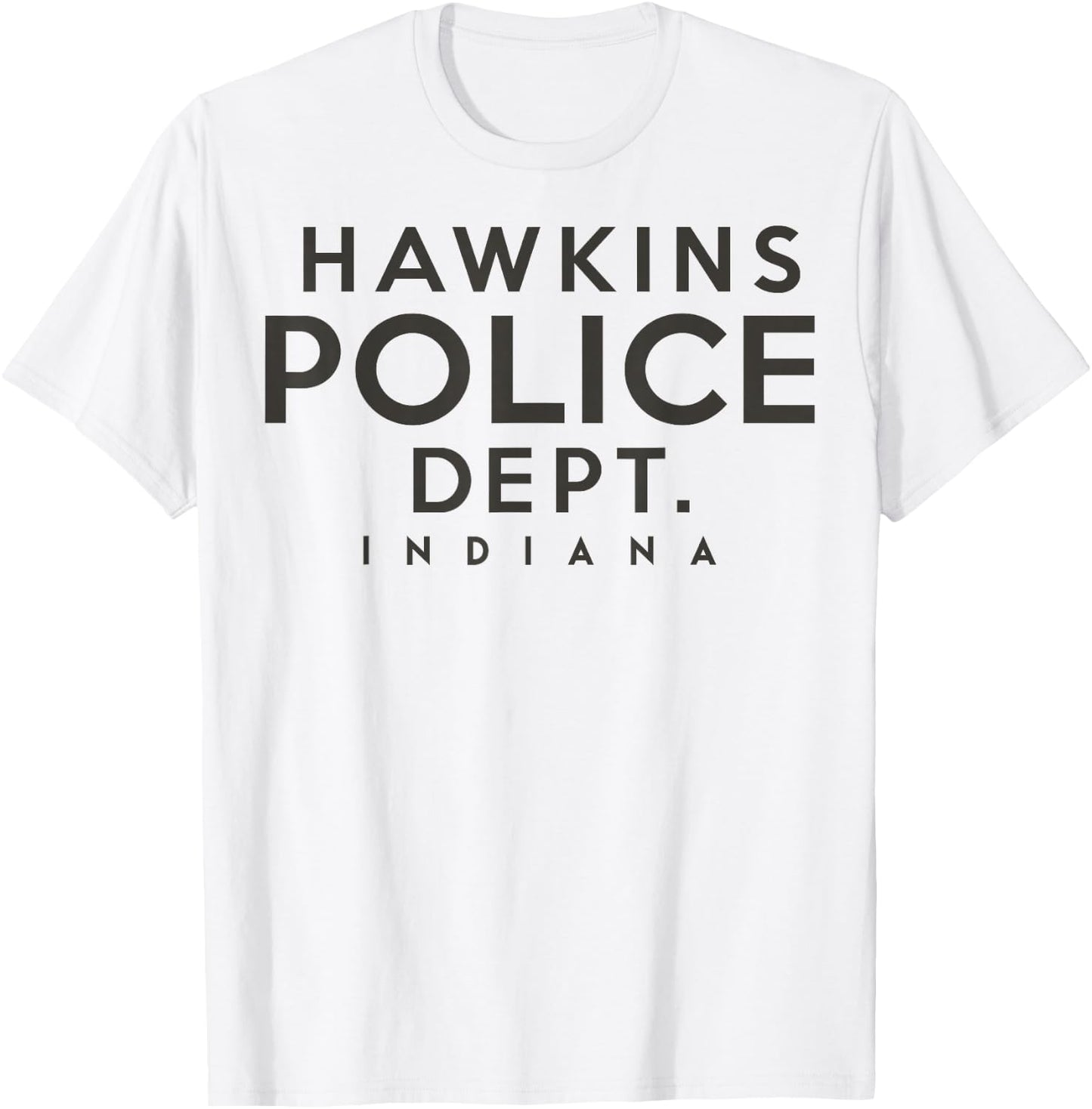 Netflix Stranger Things Hawkins Police Dept. Indiana T-Shirt - T-Shirt | White