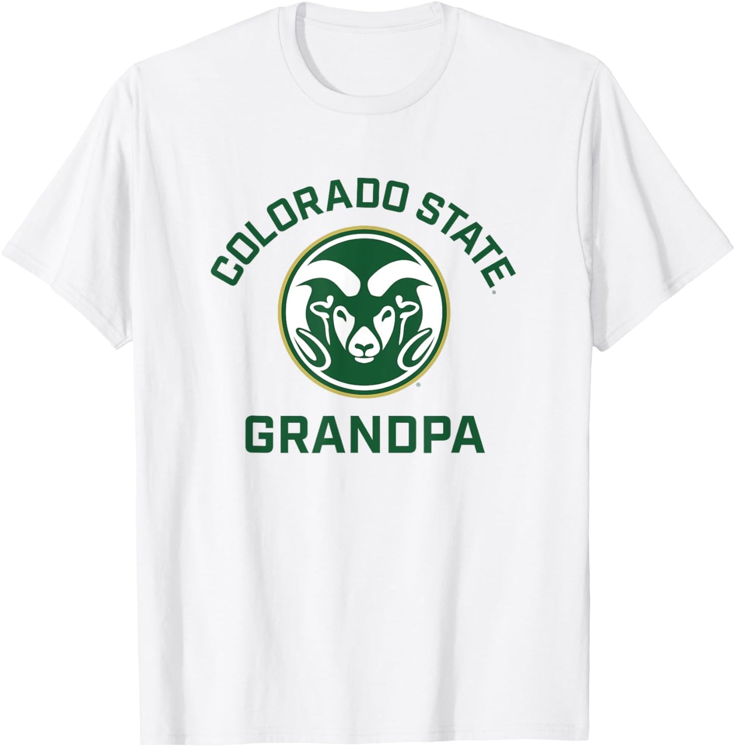 Colorado State University Rams Arched Grandpa T-Shirt - T-Shirt | White
