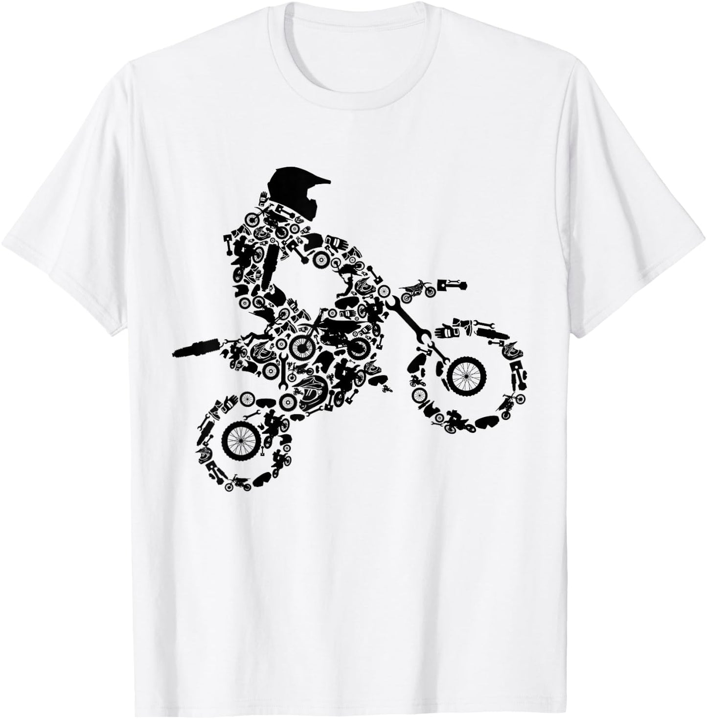 Motocross Dirt Bike Enduro Supermoto Bike Dirt Biker T-Shirt - T-Shirt | White