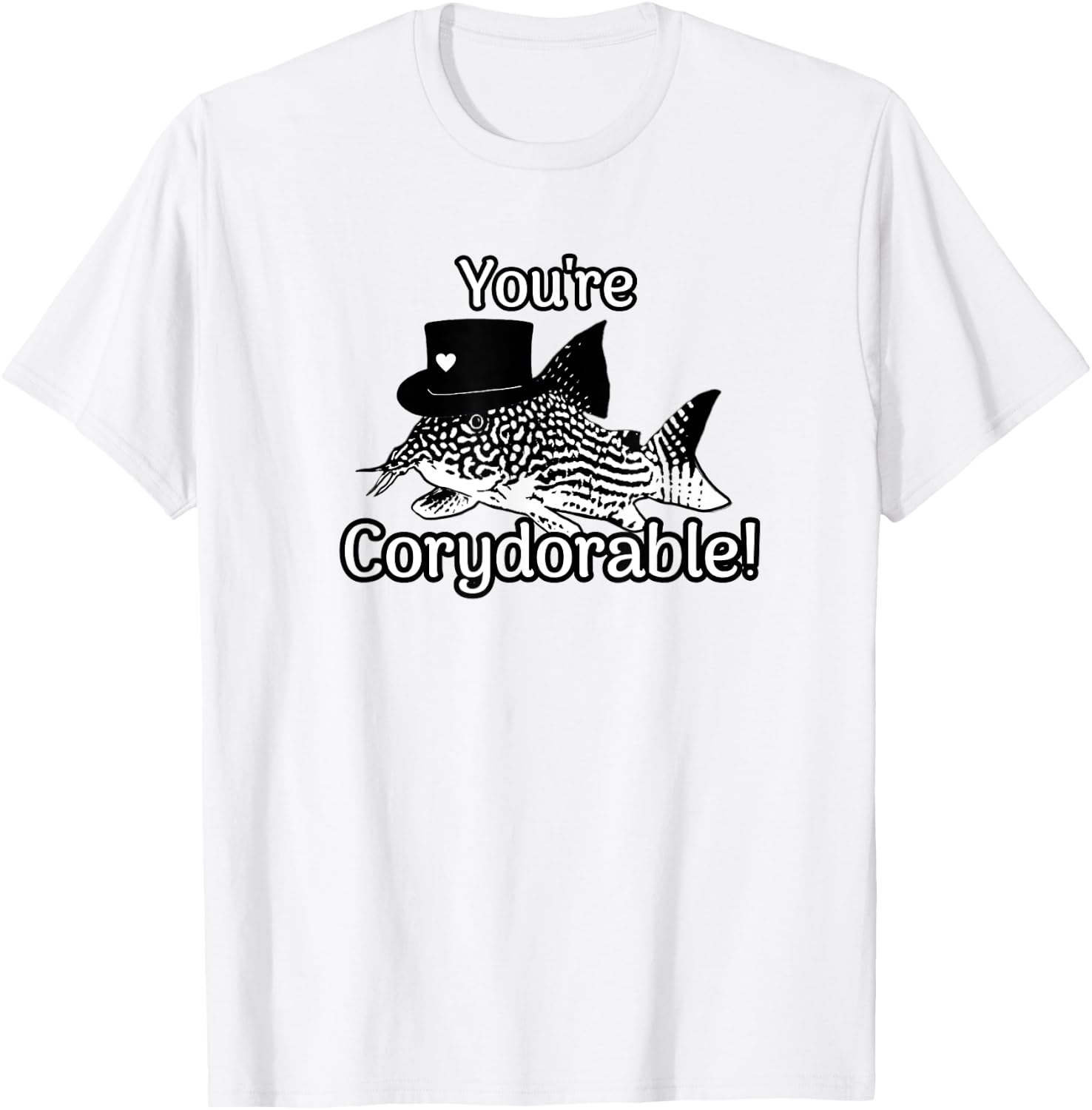 Corydoras Cory Cats You're Corydorable Fish Catfish Gift T-Shirt - T-Shirt | White