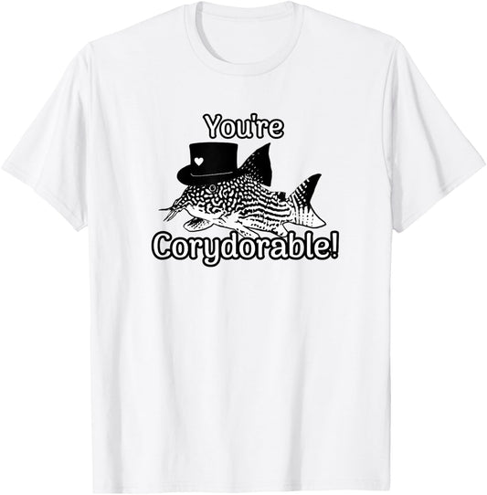 Corydoras Cory Cats You're Corydorable Fish Catfish Gift T-Shirt - T-Shirt | White