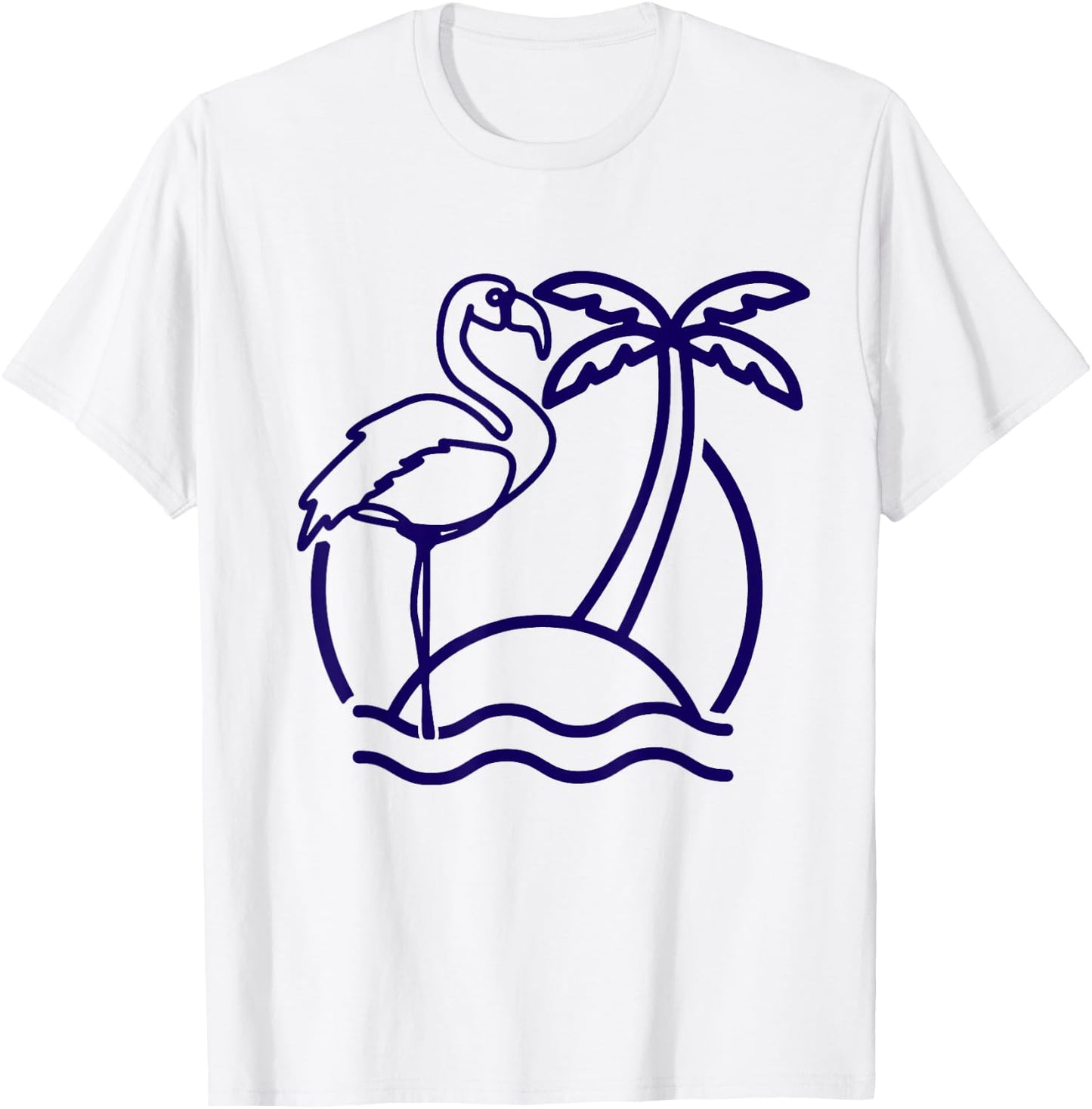 Flamingo Beach Vintage Retro 80s Miami Flamingo Lover Women Girls Kids T-Shirt - T-Shirt | White