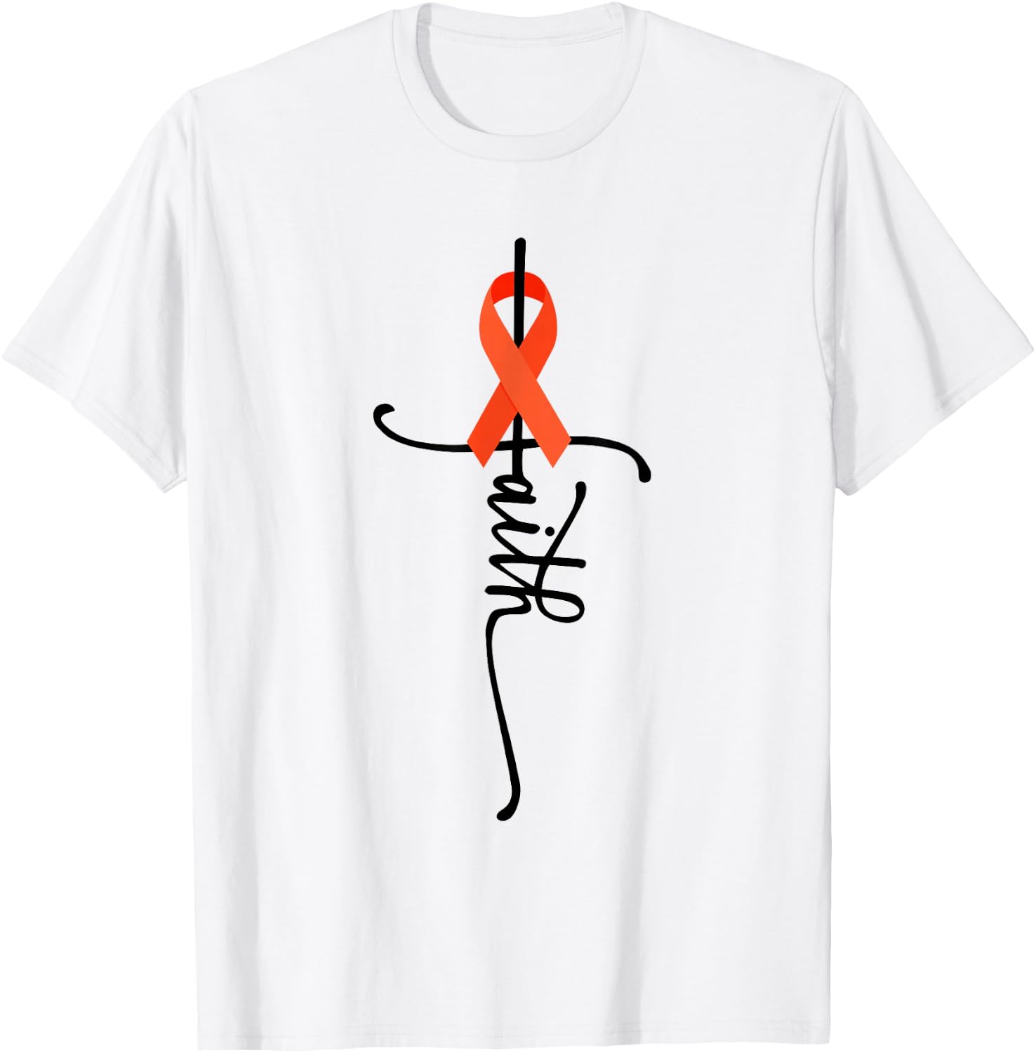 Leukemia Cancer Faith Leukemia Cancer Awareness T-Shirt - T-Shirt | White