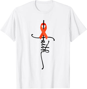 Leukemia Cancer Faith Leukemia Cancer Awareness T-Shirt - T-Shirt | White