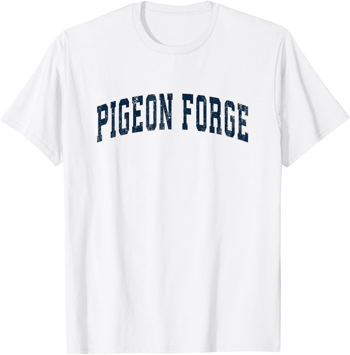 Pigeon Forge Tennessee TN Vintage Sports Design Navy Design T-Shirt - T-Shirt | White