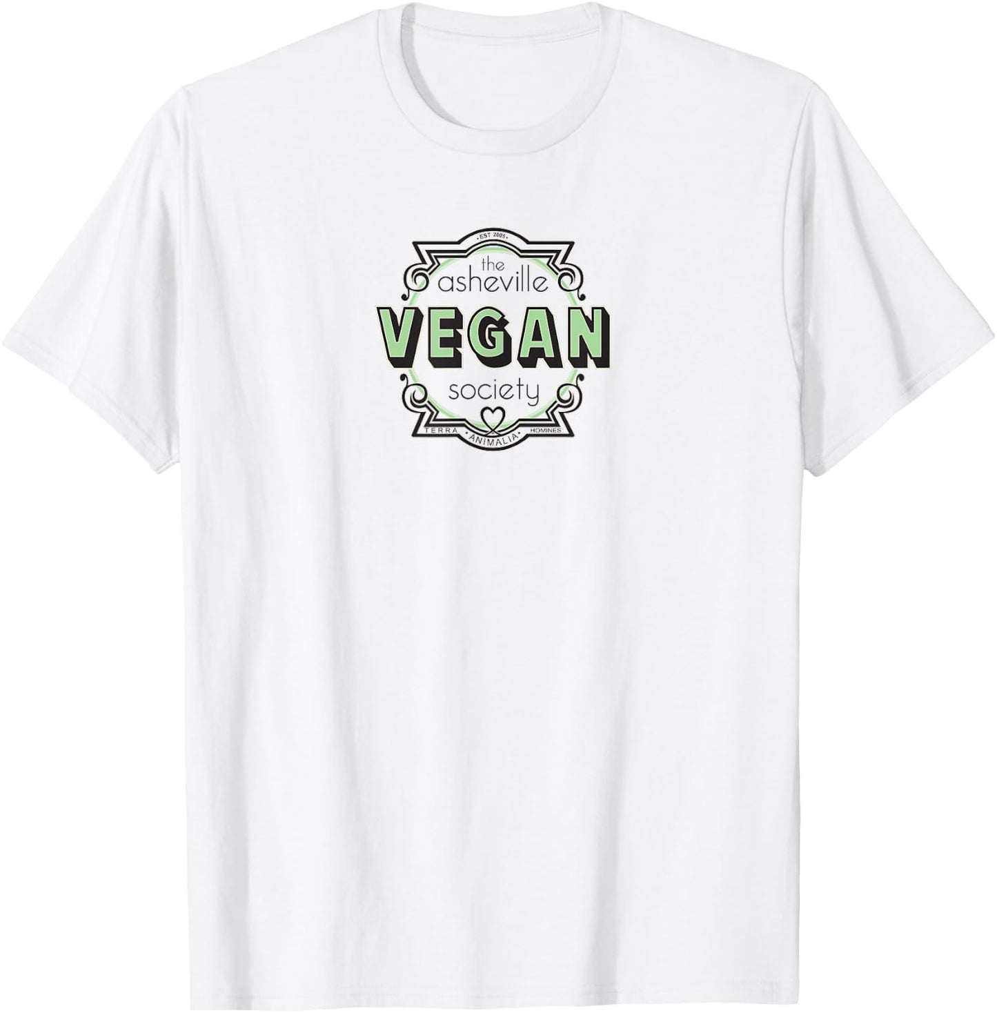 Asheville Vegan Society Logo AVL AVS T-Shirt - T-Shirt | White