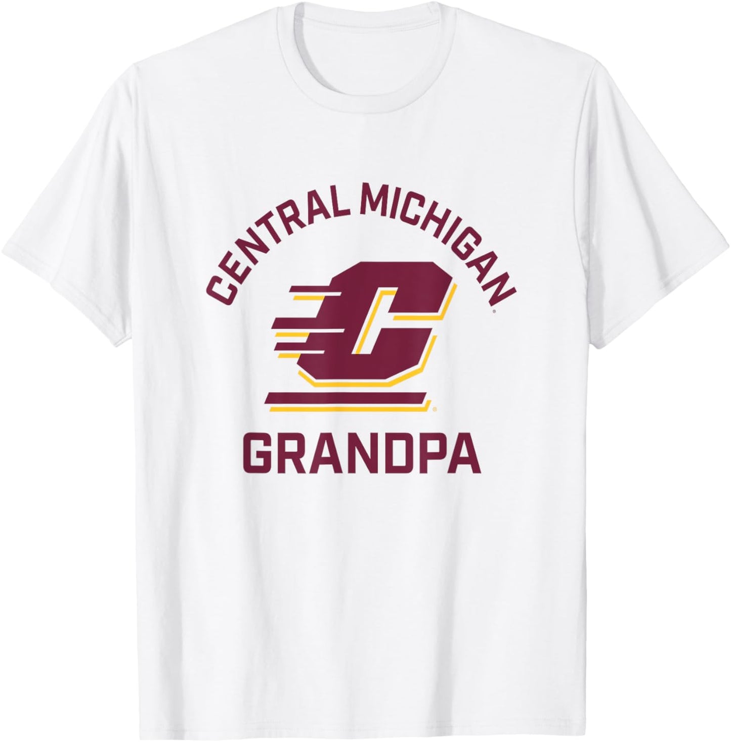 Central Michigan University CMU Chippewas Arched Grandpa T-Shirt - T-Shirt | White