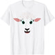 Funny Halloween Costume for Girls Boys - Cute Sheep Face T-Shirt - T-Shirt | White