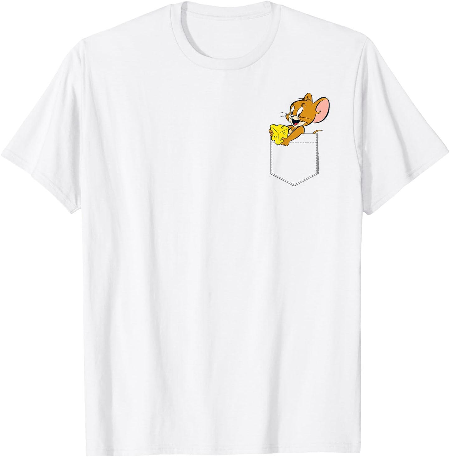 Tom and Jerry Faux Pocket Jerry T-Shirt - T-Shirt | White