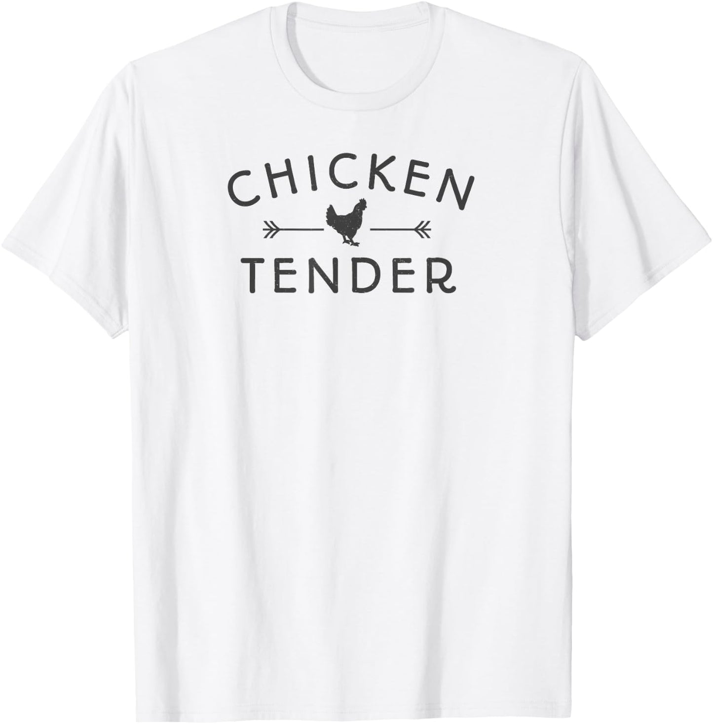Ordinary Acres Chicken Tender Dark Lettering - Grey, , Short Sleeve, Classic Fit, Cotton & Polyester Blend, Adult, Casual, Outdoor, Classic Style, Chicken Theme T-Shirt - T-Shirt | White