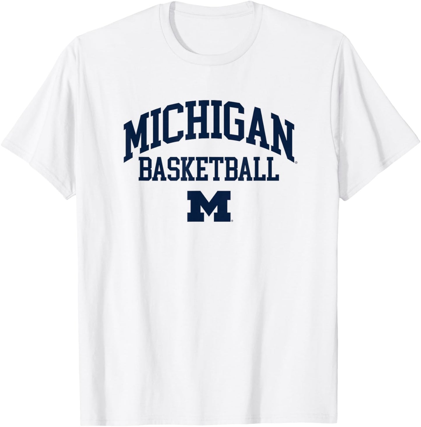 University of Michigan Wolverines U of M Basketball T-Shirt - T-Shirt | White