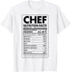Chef Nutrition Facts Funny Cook Men Women Vintage Cooking T-Shirt - T-Shirt | White