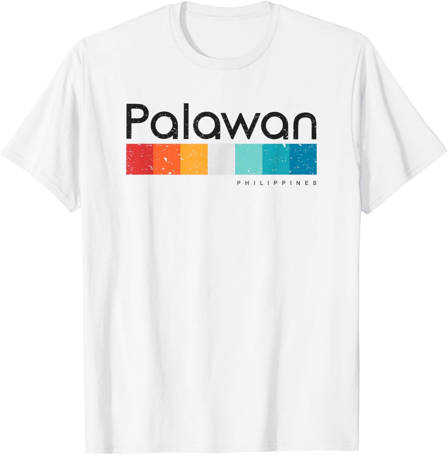 Vintage Palawan Philippines Retro Design T-Shirt - T-Shirt | White