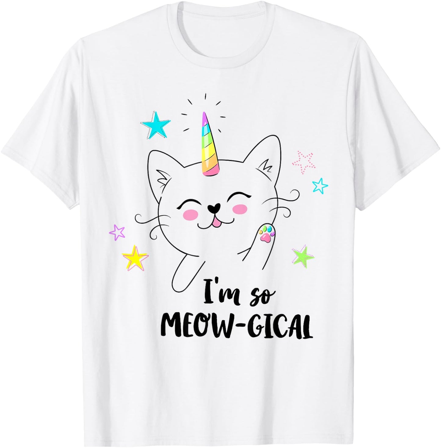 Caticorn cute kitty kids I'm so meow-gical funny cat unicorn T-Shirt - T-Shirt | White