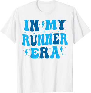 In My Runner Era Groovy Running Lover Runner T-Shirt - T-Shirt | White