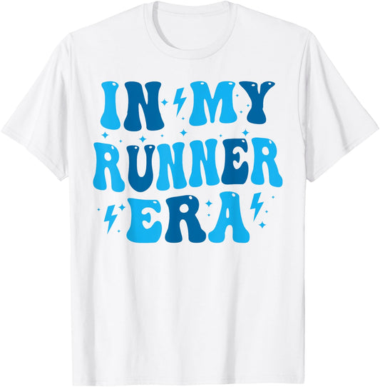 In My Runner Era Groovy Running Lover Runner T-Shirt - T-Shirt | White