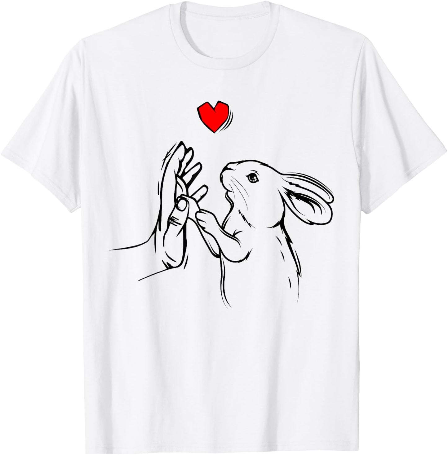 Rabbit Love Bunny Girls T-Shirt - T-Shirt | White
