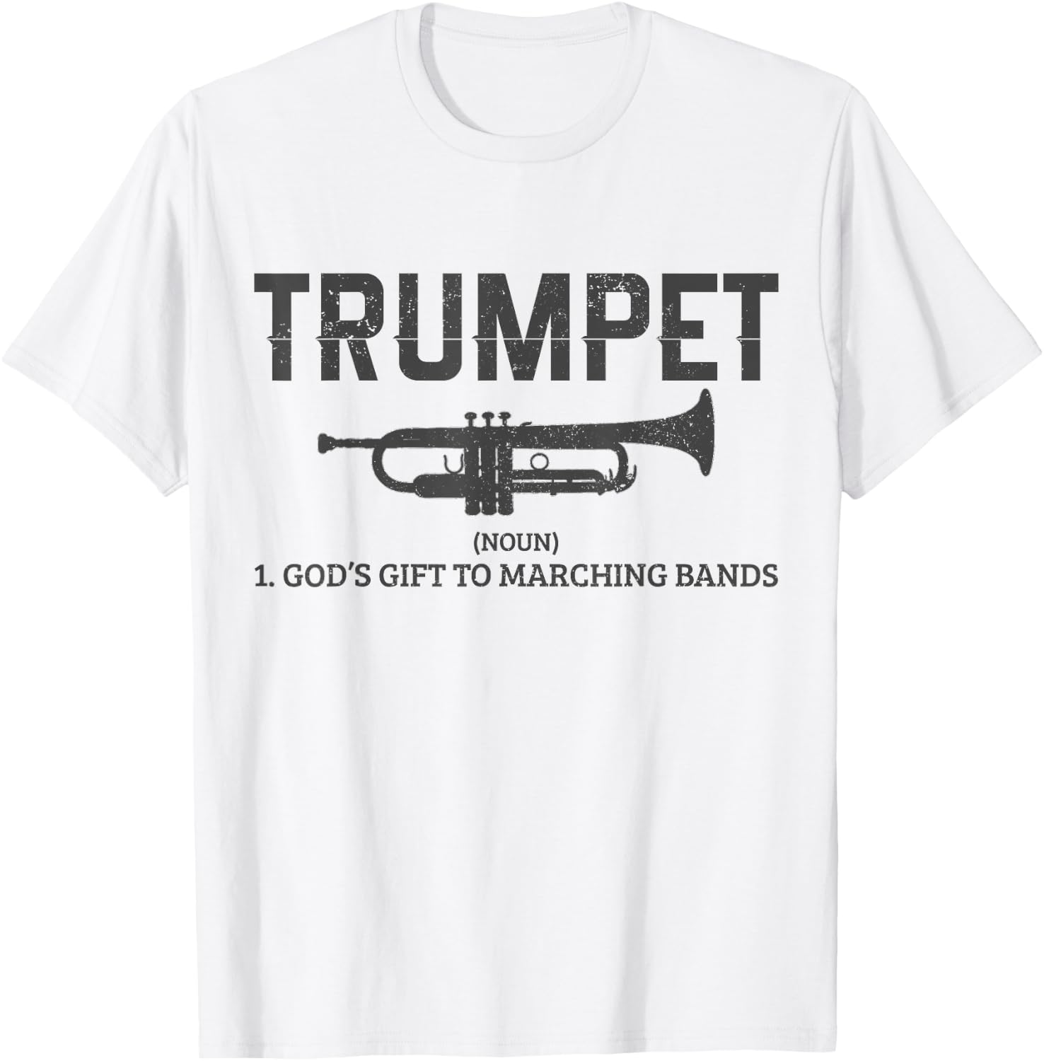 Trumpet Definition Funny Marching Band Musician Gift T-Shirt - T-Shirt | White