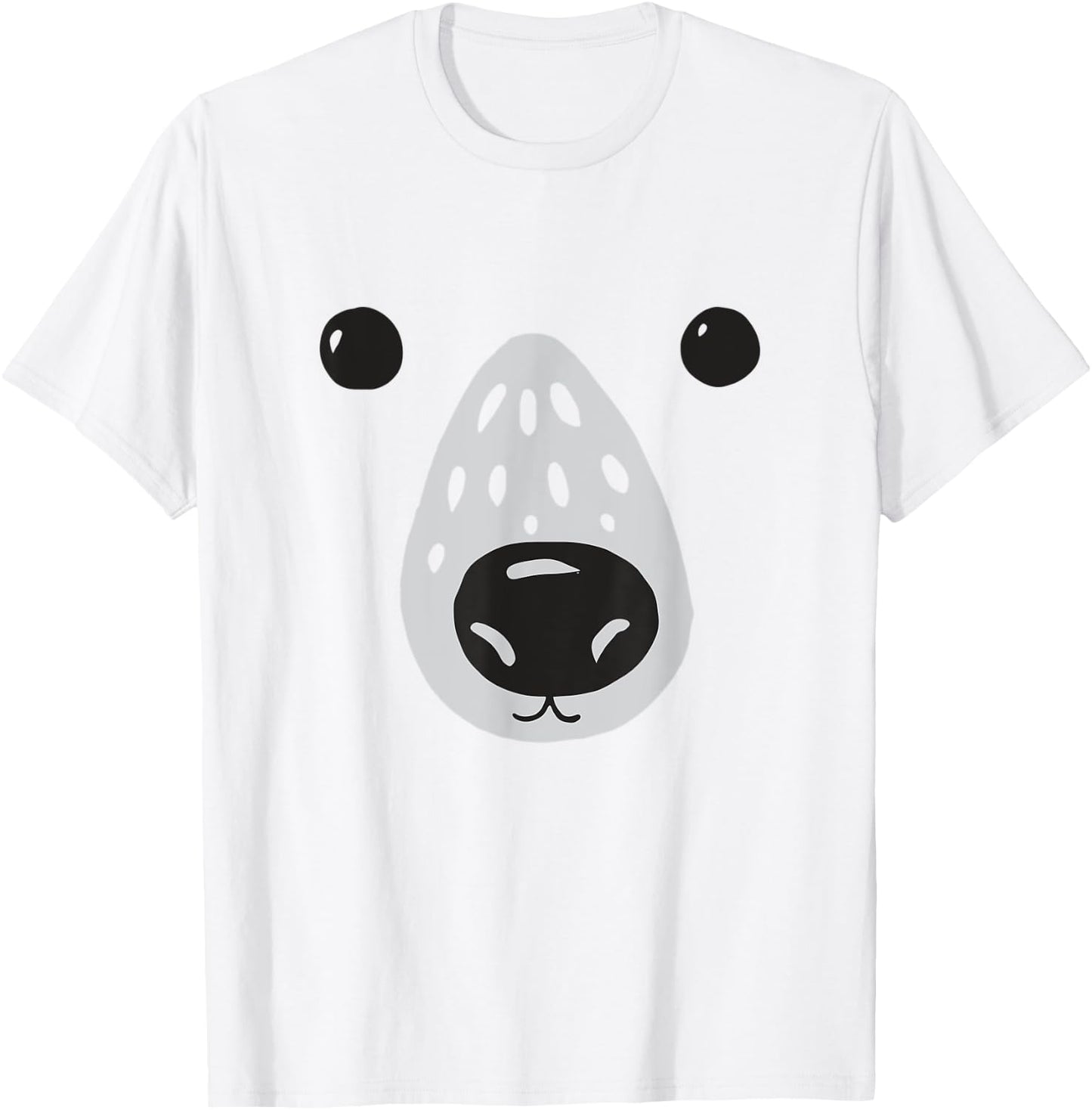 Polar Bear Kids Costume Bear Face Cool Zoo Polar Bear T-Shirt - T-Shirt | White