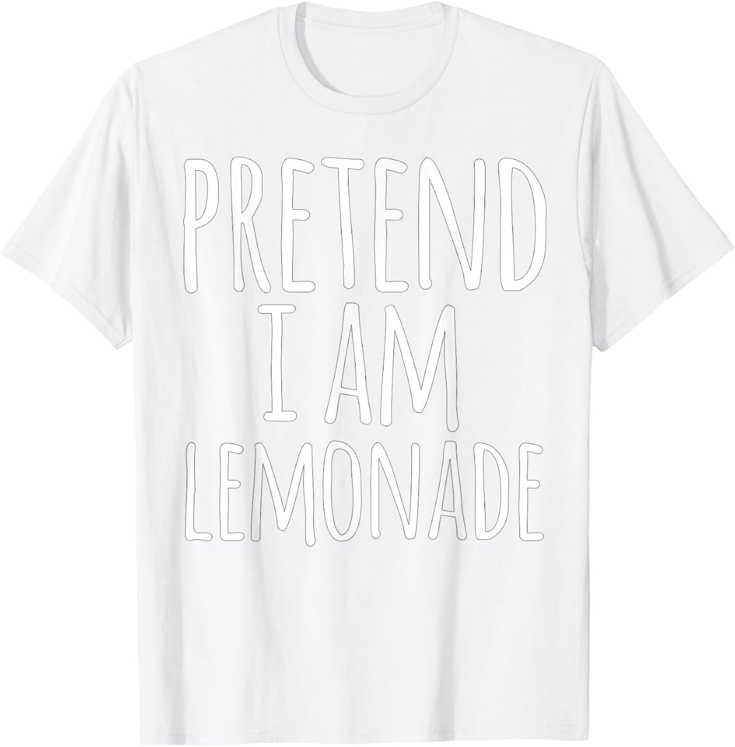 Funny Easy Lazy Halloween PRETEND I'M A LEMONADE Costume T-Shirt - T-Shirt | White