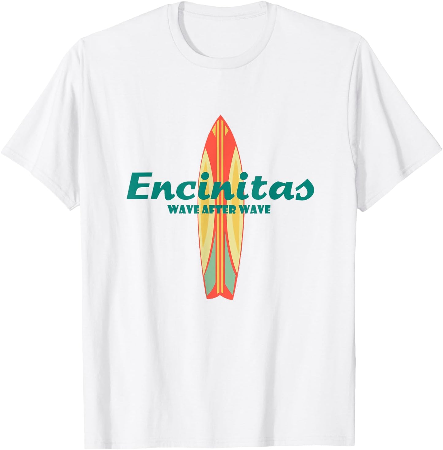 Encinitas Souvenir Retro Beach Vintage California Gifts T-Shirt - T-Shirt | White