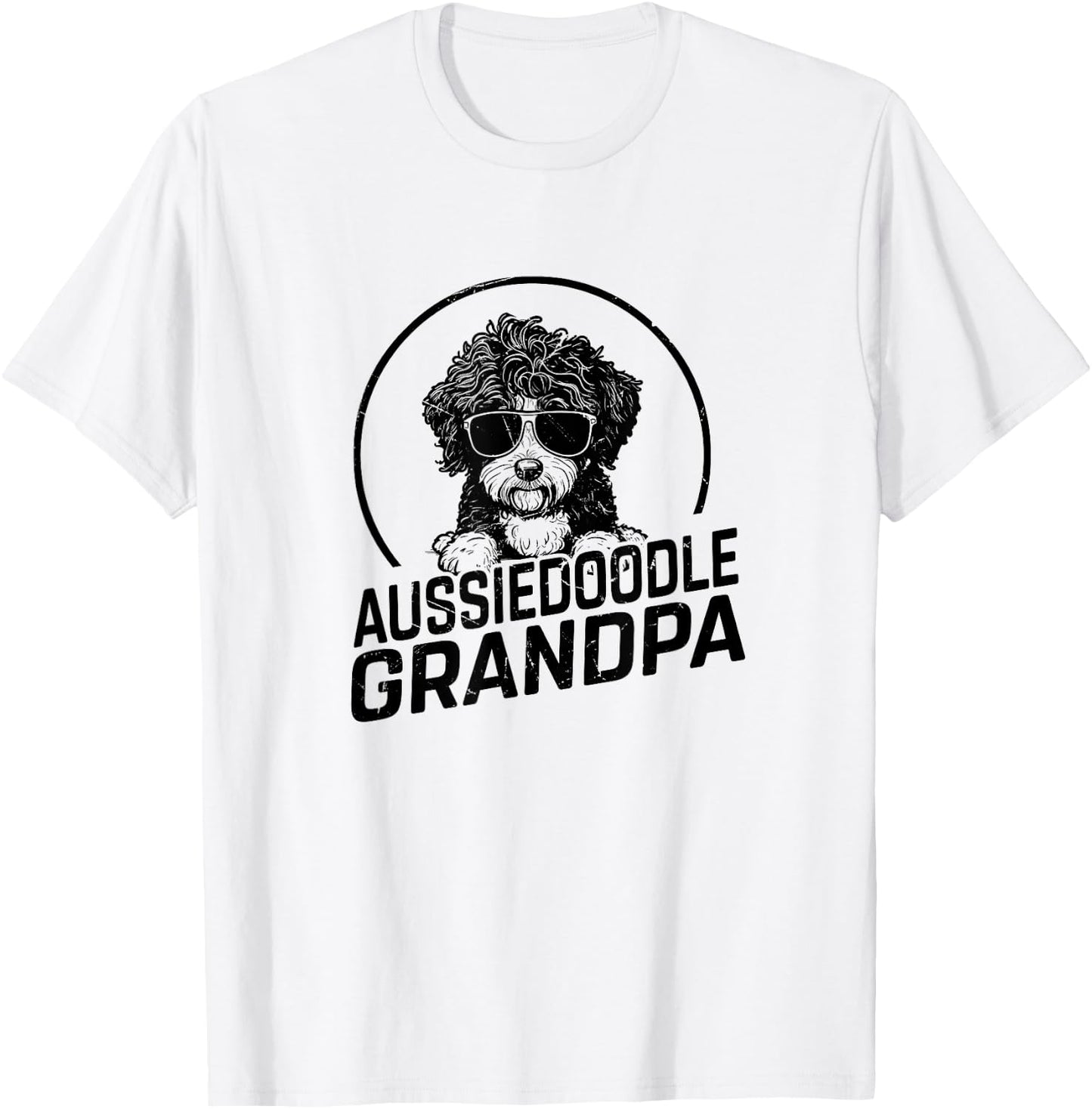 Aussiedoodle Dog Grandpa Grand Paw Dog Lover Gifts Men Dad T-Shirt - T-Shirt | White