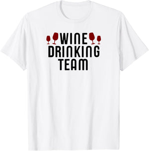 Wine Drinking Team T-Shirt - T-Shirt | White