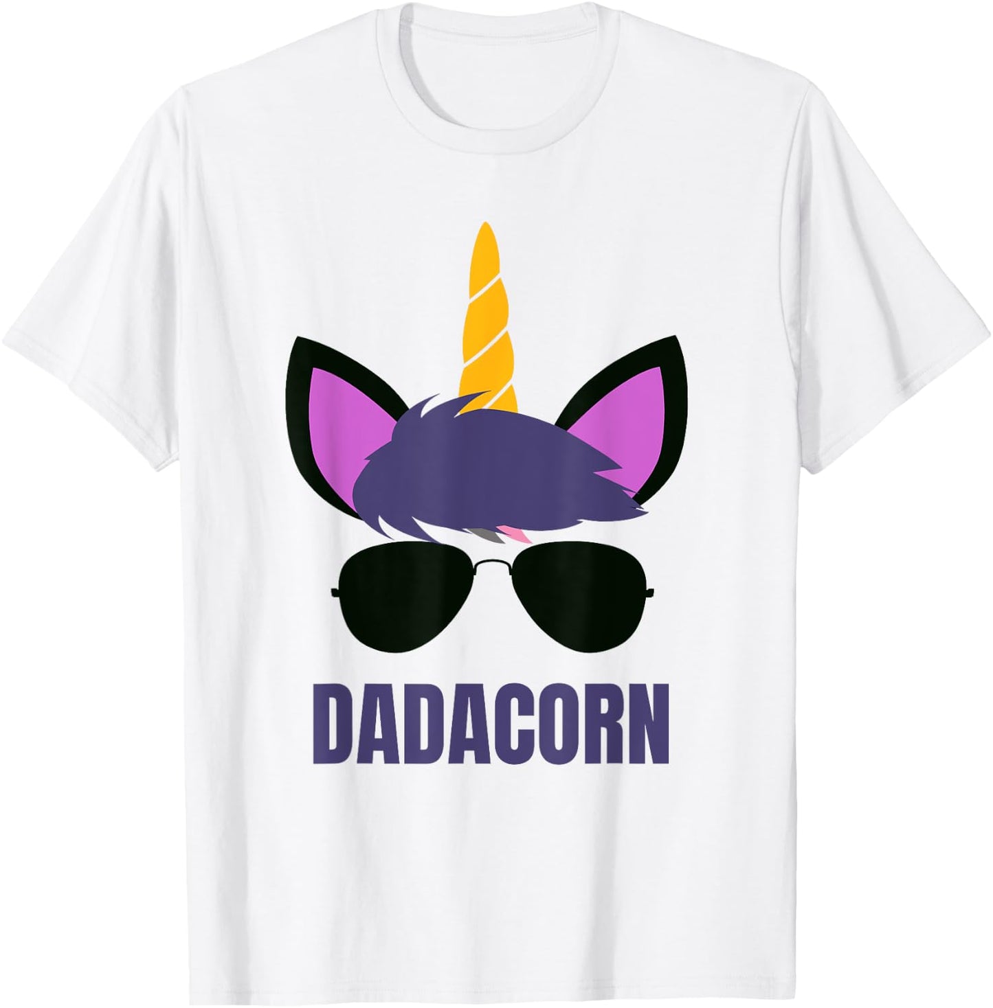 Dadacorn Unicorn Dad Shirt Daddycorn Father Unicorn Daddy T-Shirt - T-Shirt | White