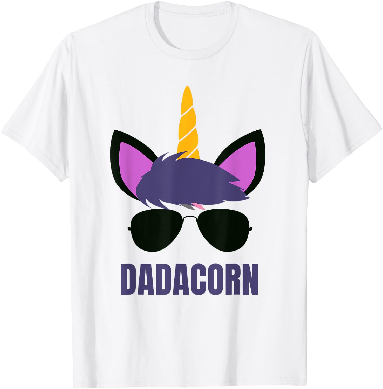 Dadacorn Unicorn Dad Shirt Daddycorn Father Unicorn Daddy T-Shirt - T-Shirt | White