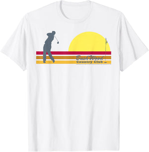 Caddyshack BushWood Country Club Retro Stripe T-Shirt - T-Shirt | White