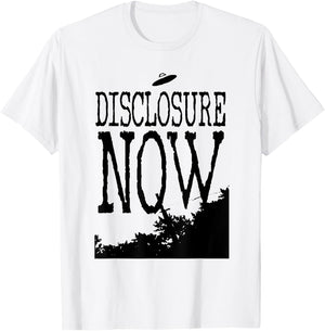 Disclosure NOW UFO UAP Jet Fighter Extraterrestrial Alien T-Shirt - T-Shirt | White
