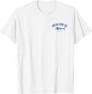Koloa Surf Blue Marlin Logo Graphic T-Shirt - T-Shirt | White