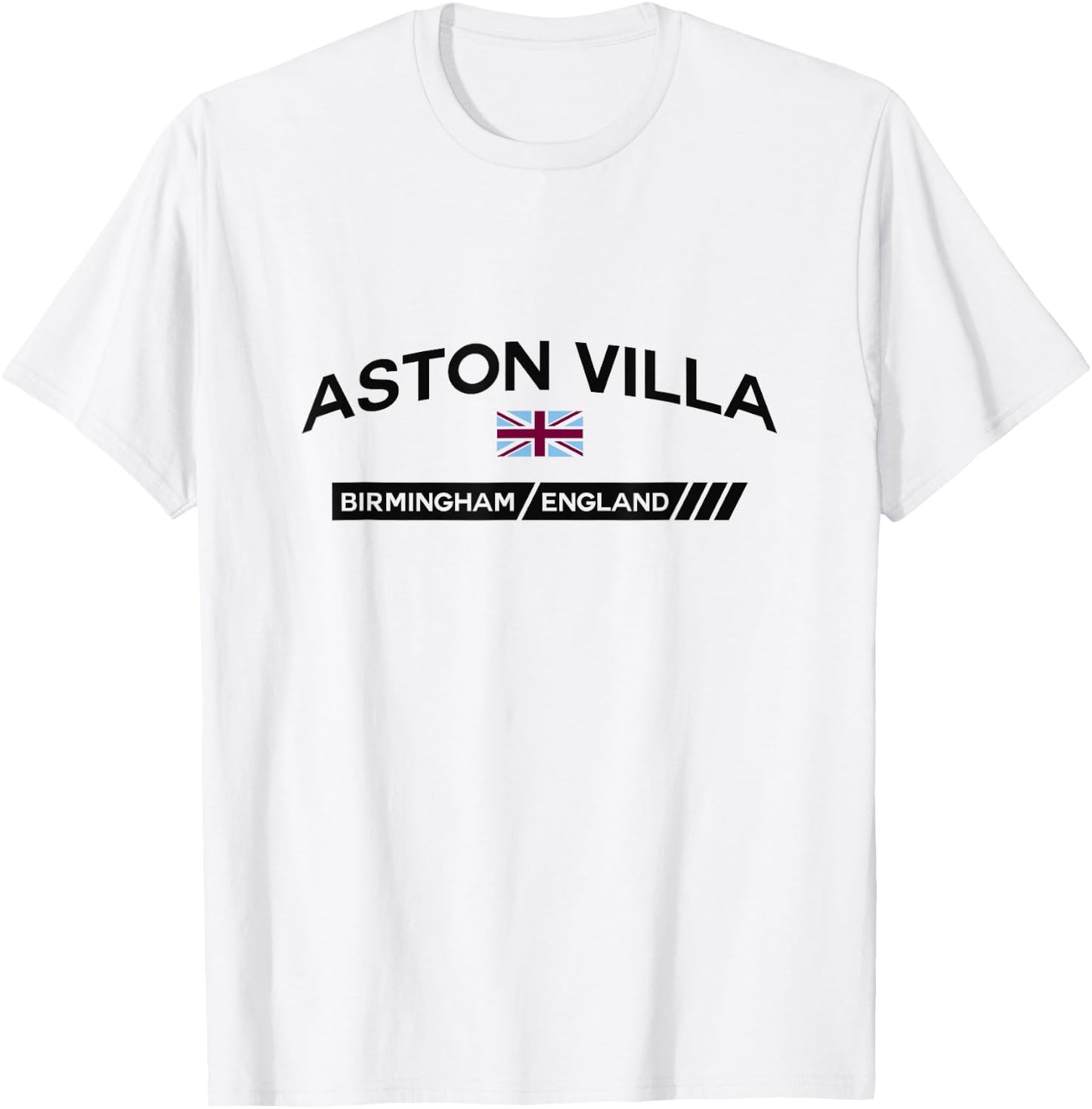 Aston Villa Town of Birmingham, England UK T-Shirt - T-Shirt | White