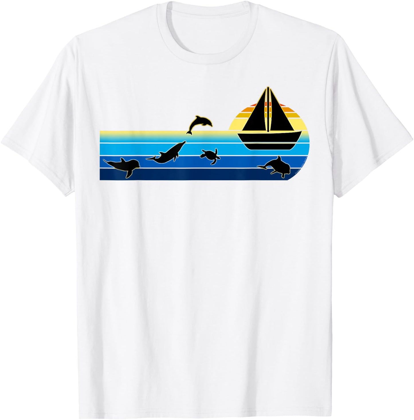 Beautiful Sunrise Sailboat - Sailing T-Shirt - T-Shirt | White