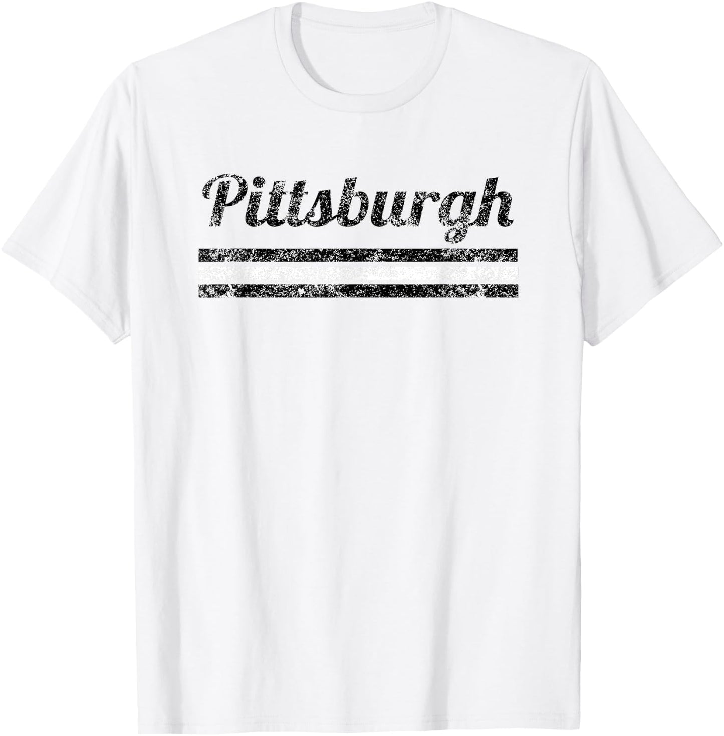 Pittsburgh Pennsylvania Retro Vintage Weathered Throwback T-Shirt - T-Shirt | White