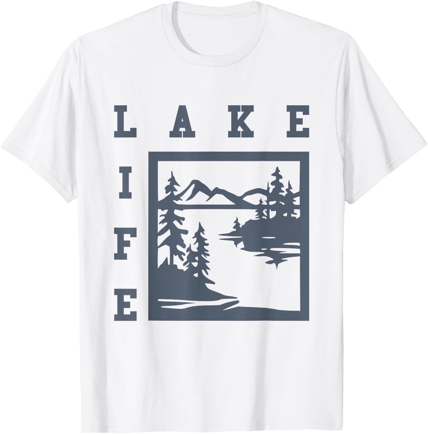 Lake Life Lake Shirt Lakehouse Vacation Boating Lake Bum T-Shirt - T-Shirt | White