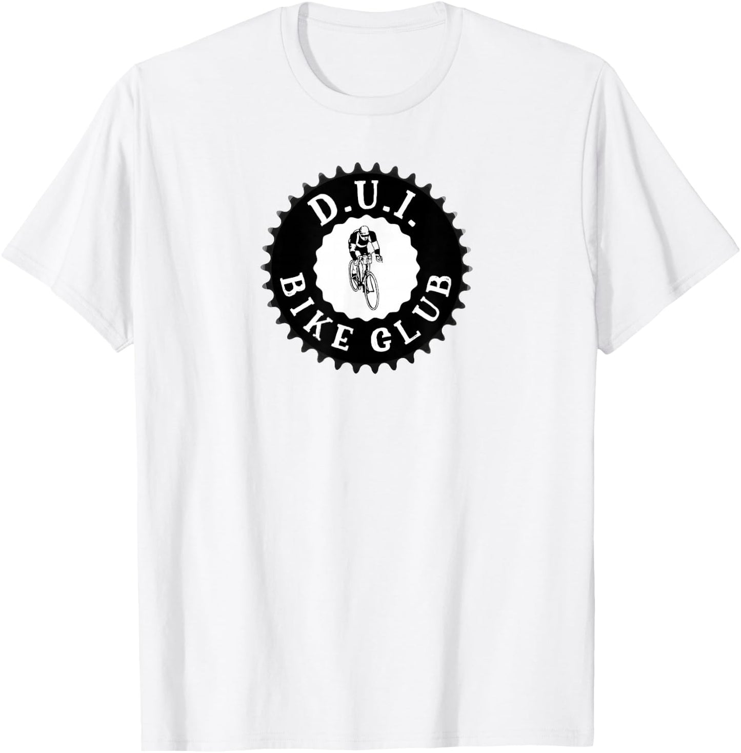 DUI Bike Club - Bicycle Gear Chainring T-Shirt - T-Shirt | White