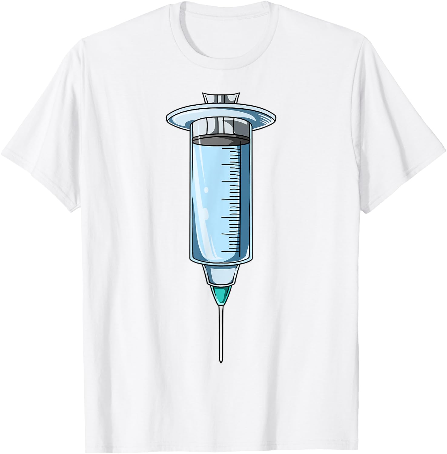 Easy Syringe Costume Syringe Body Headless Syringe Costume T-Shirt - T-Shirt | White