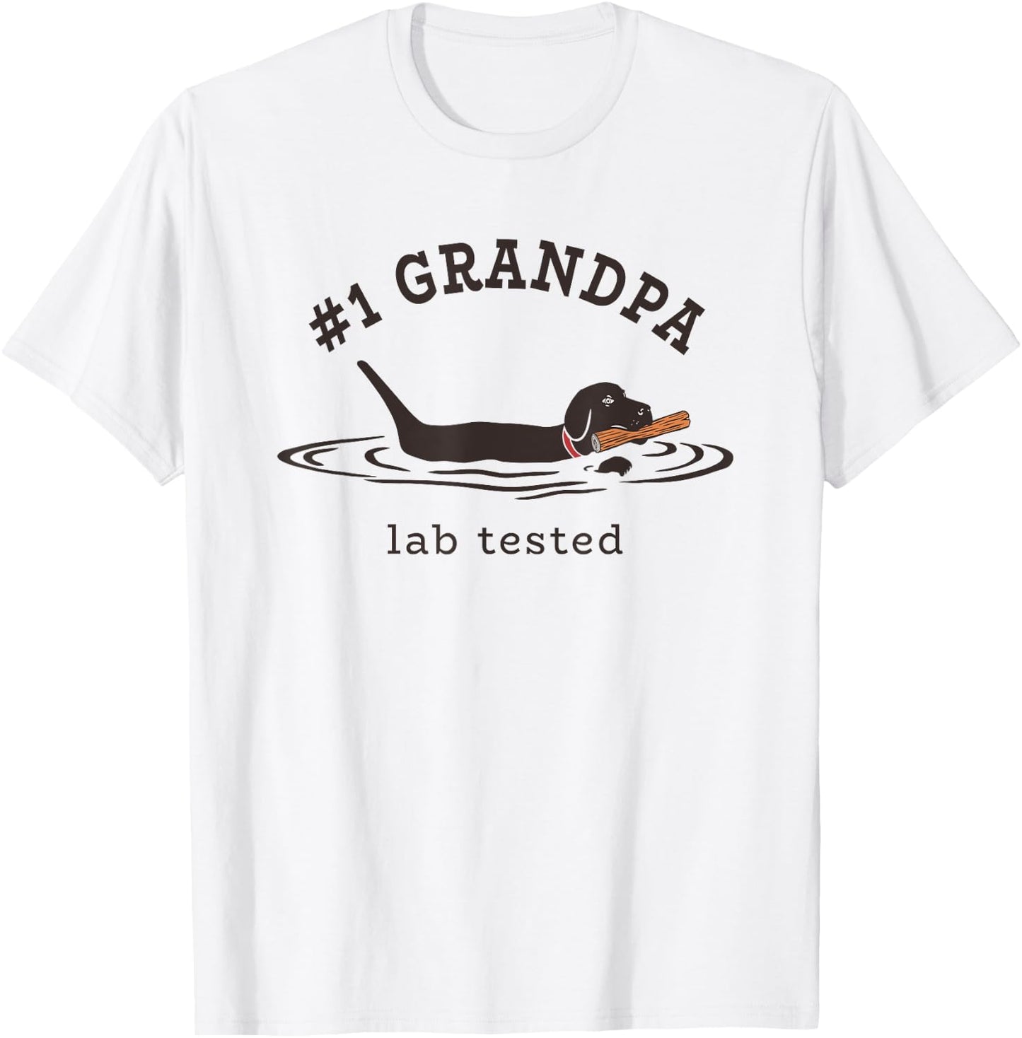 #1 Grandpa Lab Tested Pun - Labrador Retriever Dog Owner Men T-Shirt - T-Shirt | White