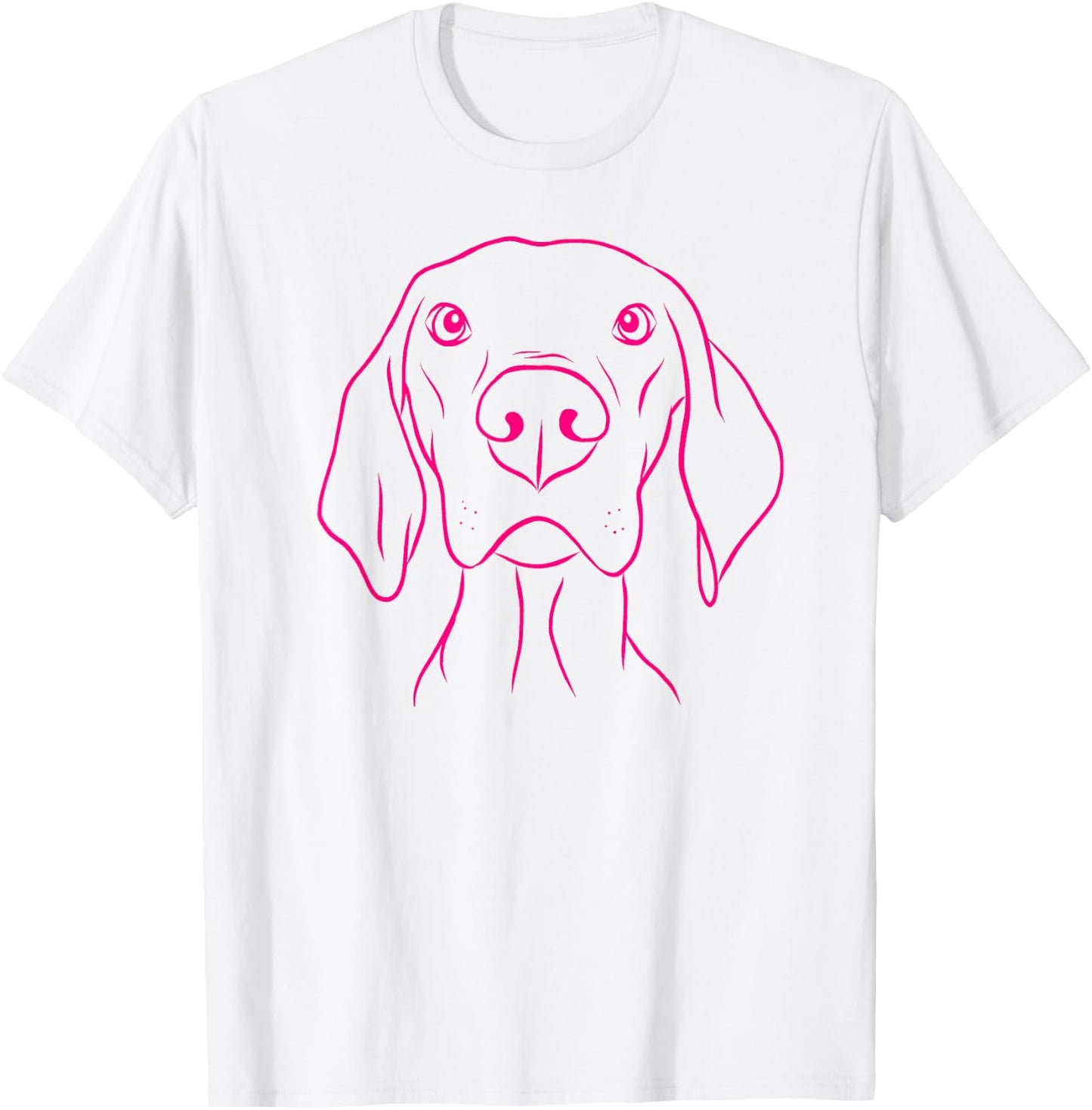 PABLO'S PAW PRINTS Vizsla Dog Lover - Grey, -Adult, Short Sleeve, Small, Classic Fit, Cotton 50% Polyester 50% T-Shirt - T-Shirt | White