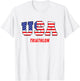 Triathlon USA Go Team Sport Patriotic American Flag T-Shirt - T-Shirt | White