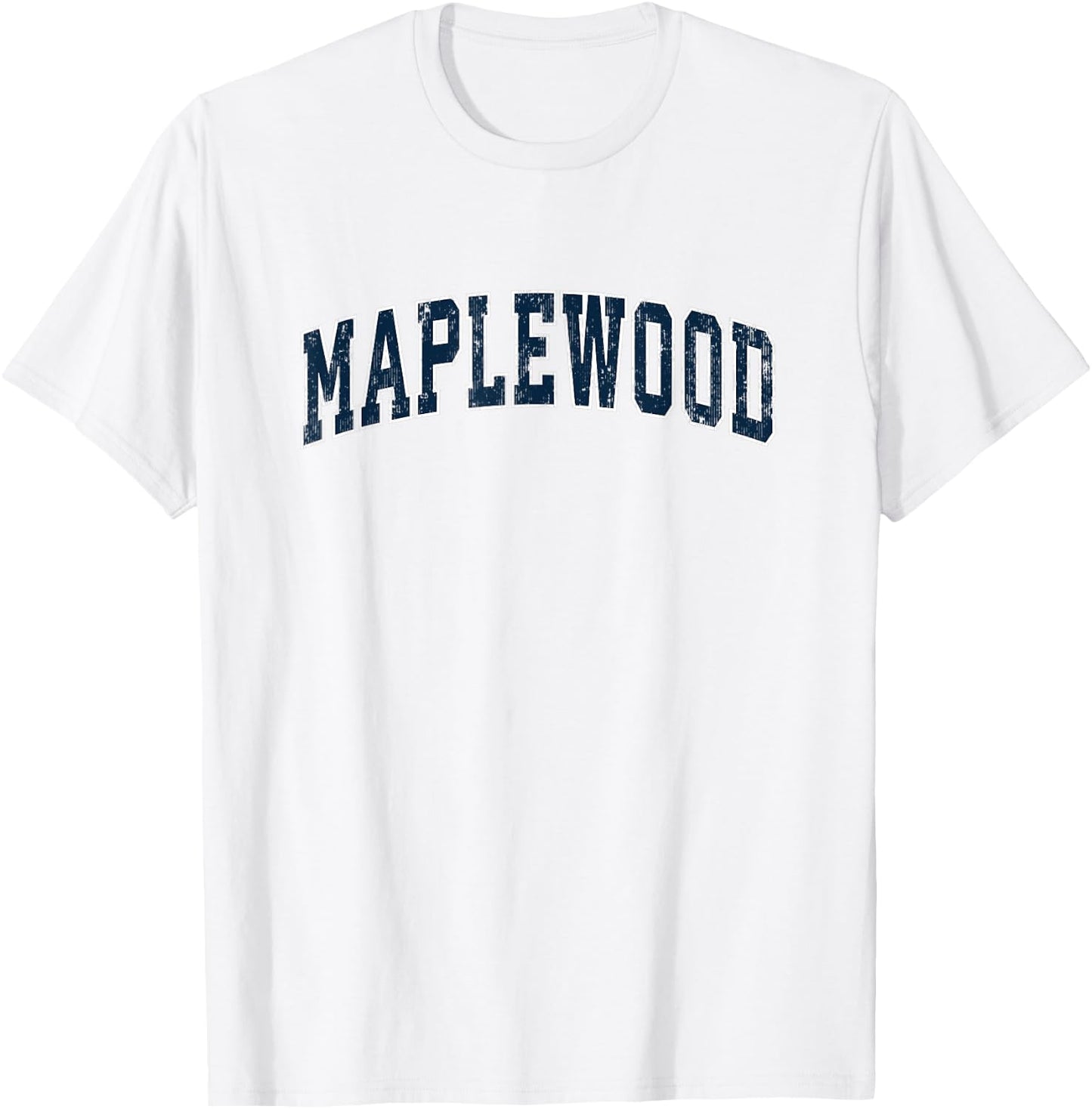 Maplewood New Jersey NJ Vintage Sports Design Navy Design T-Shirt - T-Shirt | White