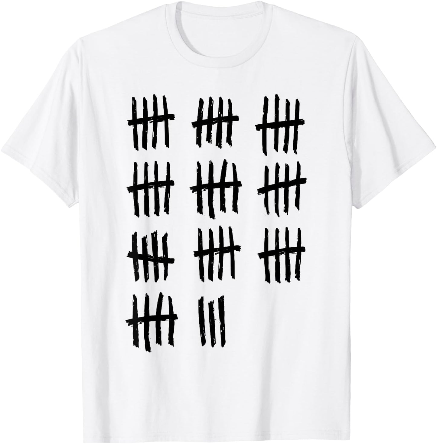 53rd Birthday Outfit 53 Years Old Tally Marks Anniversary T-Shirt - T-Shirt | White