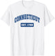 Connecticut 1788 Varsity Retro Style T-Shirt - T-Shirt | White