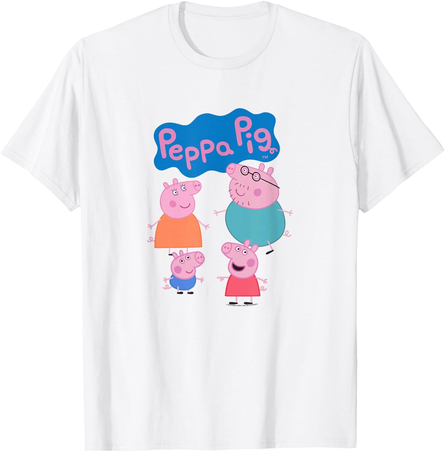Peppa Pig Family Logo T-Shirt - T-Shirt | White