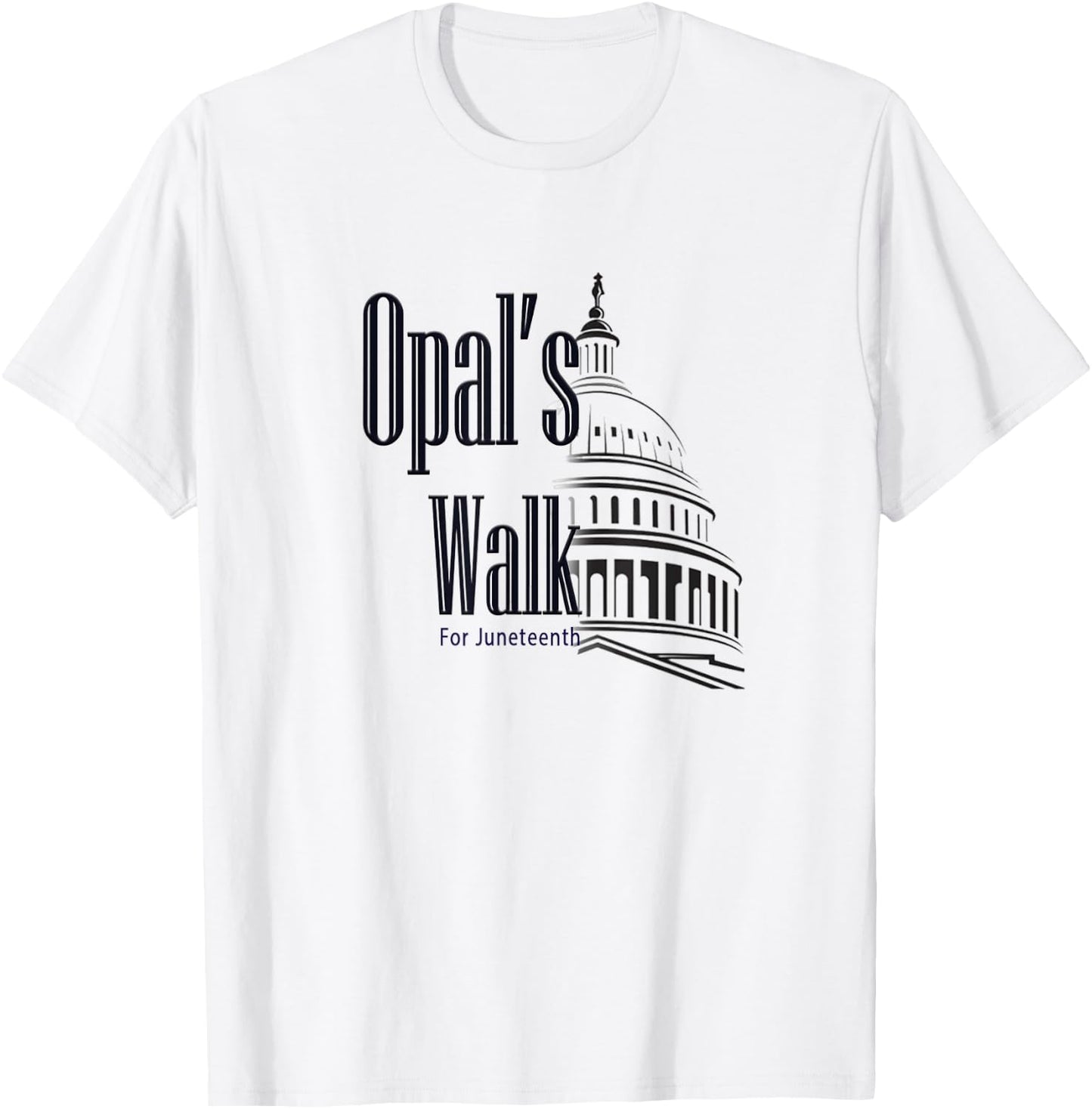 Opal's Walk- Juneteenth National Holiday T-Shirt - T-Shirt | White