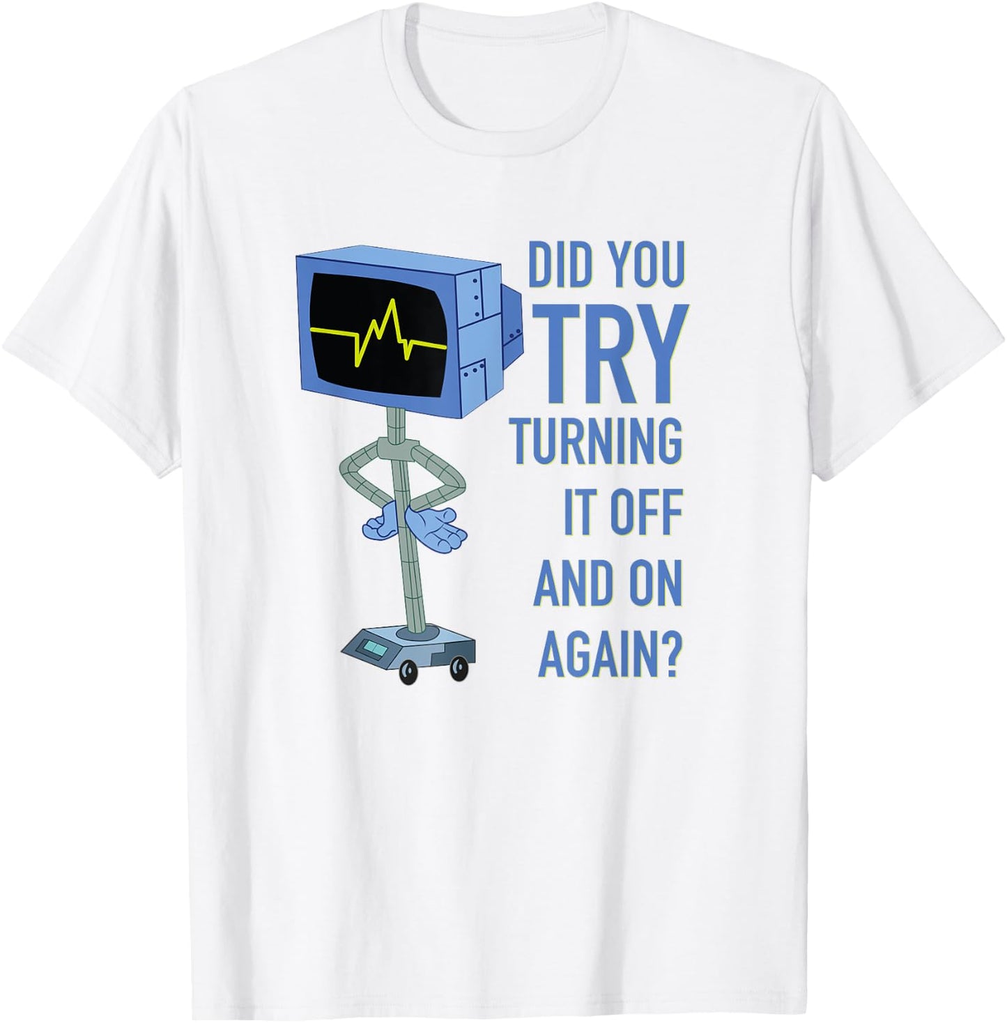 Mademark x SpongeBob SquarePants - Karen Plankton - Did you try turning it off and on again? T-Shirt - T-Shirt | White