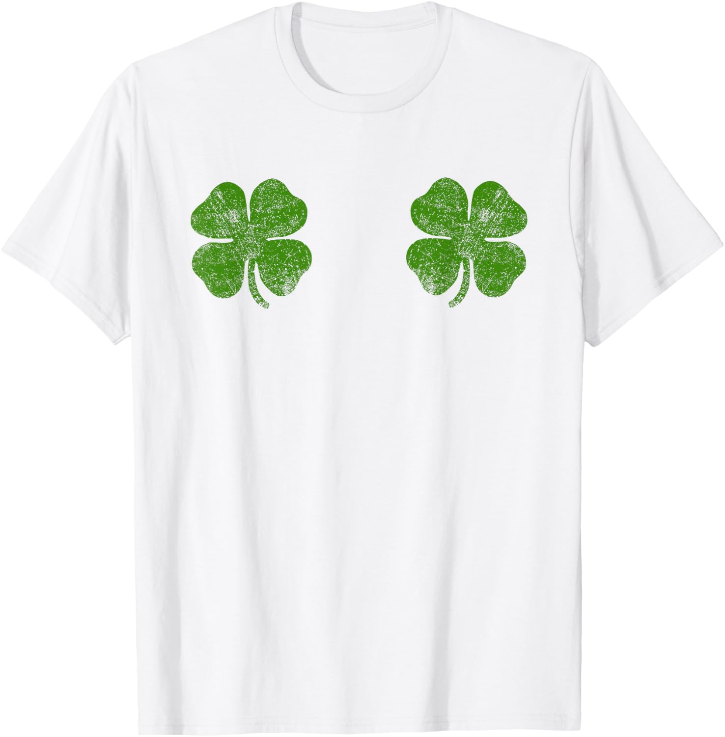 Shamrock Boob, St Patricks Day Women Shirt Shamrock Boob T-Shirt - T-Shirt | White