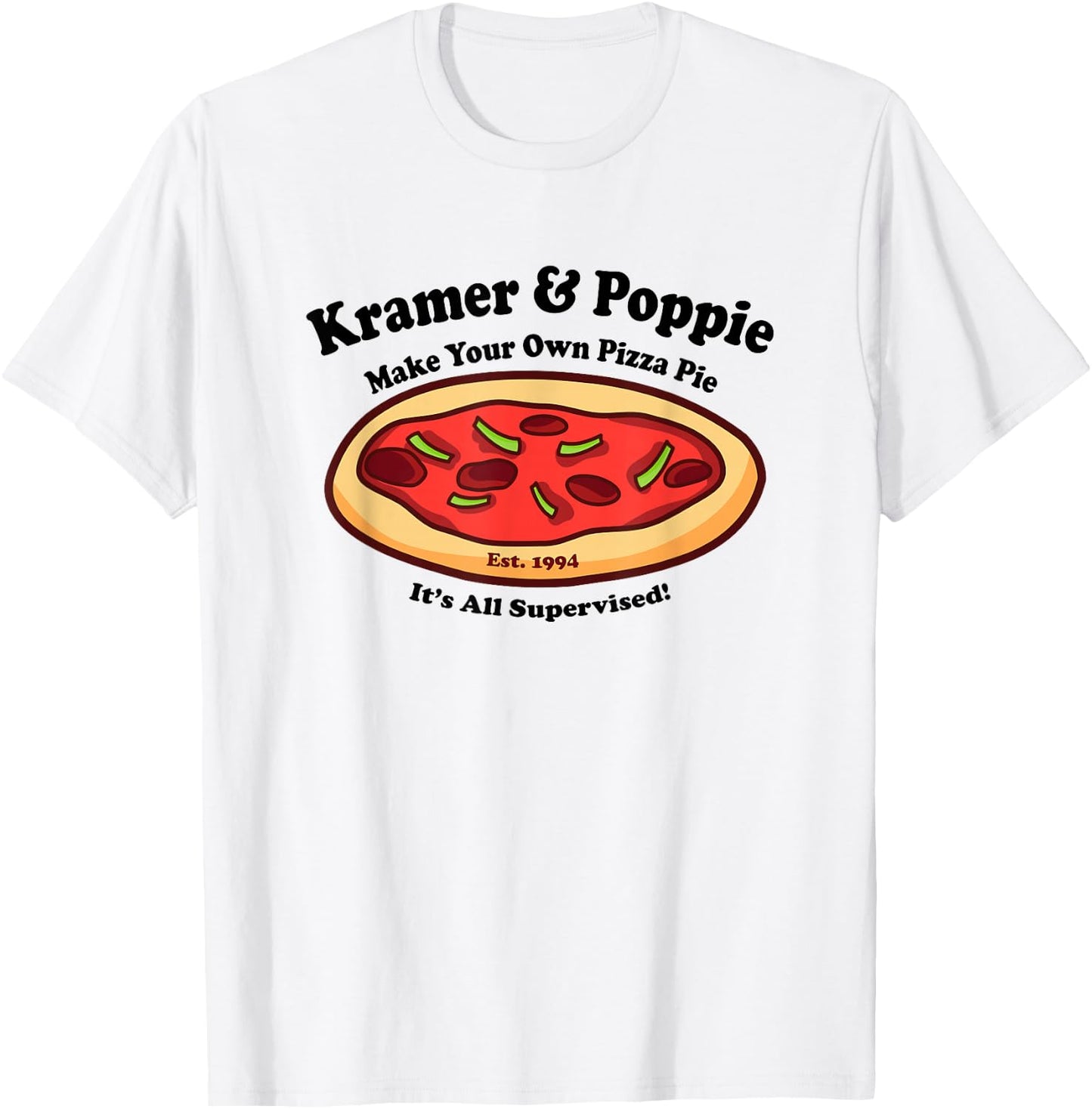 Kramer & Poppie Make Your Own Pizza Pie T-Shirt - T-Shirt | White